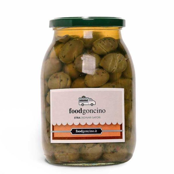 Olive greche schiacciate